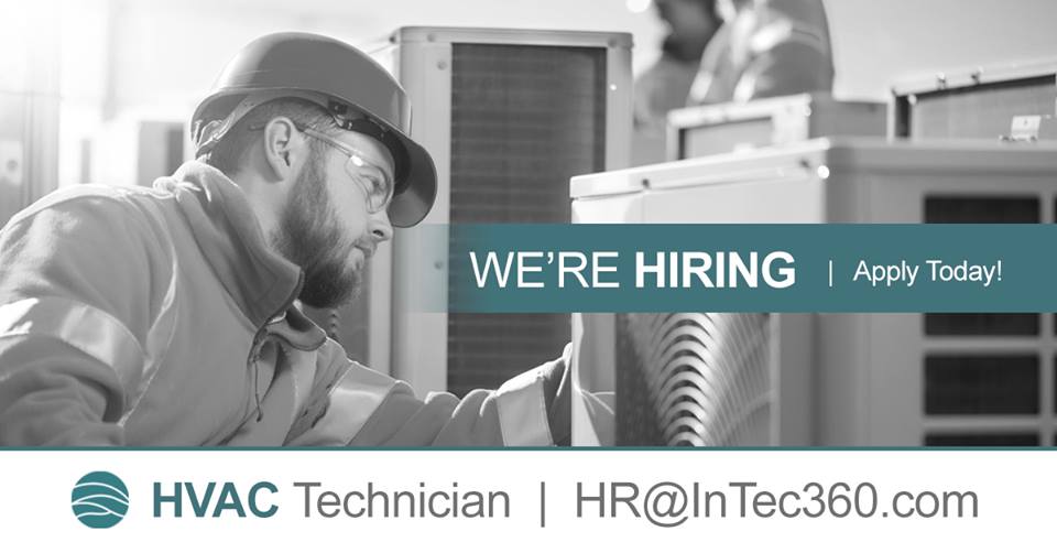 Intec NOW Hiring HVAC professionals Climate Control Mechanical Services